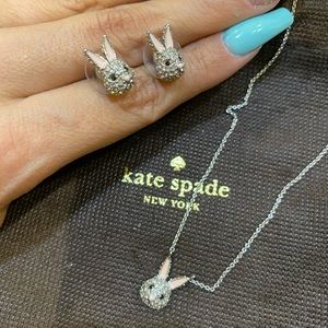 Kate Spade Bunny Necklace and Earring Set